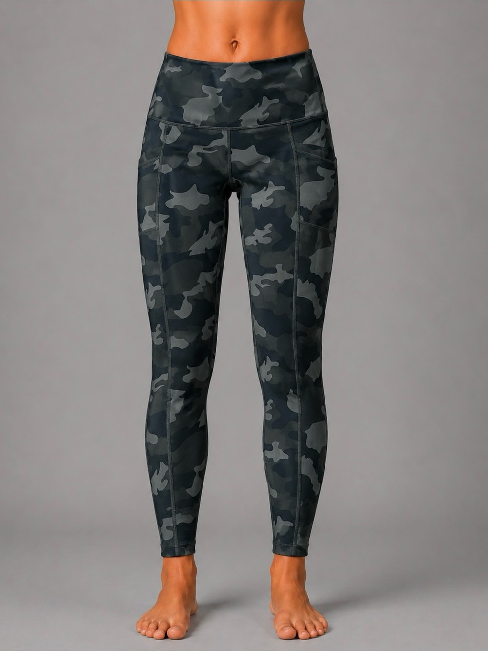 90 Degree By Reflex Black and Gray Camo Leggings sz M